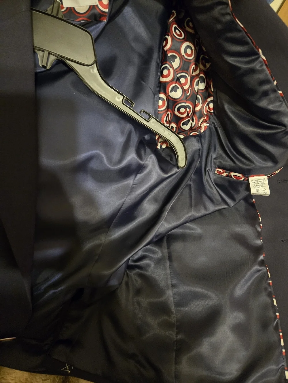 New Ben Sherman 42R Slim Fit Navy Blue Single-Breasted Blazer